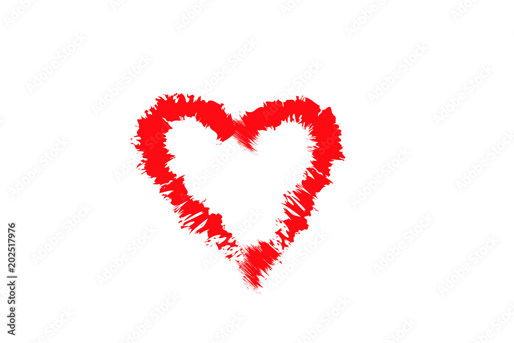 Red Heart on Transparent Background