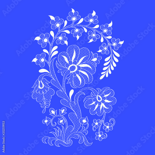lace flowers, floral element, decoration lace