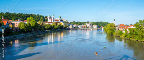 Panorama Passau vom Innsteg