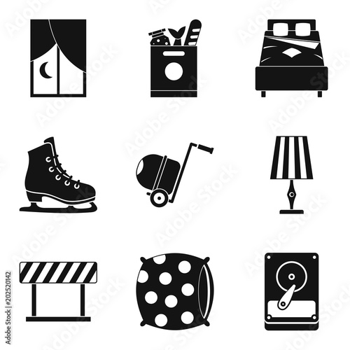 Snugness icons set. Simple set of 9 snugness vector icons for web isolated on white background