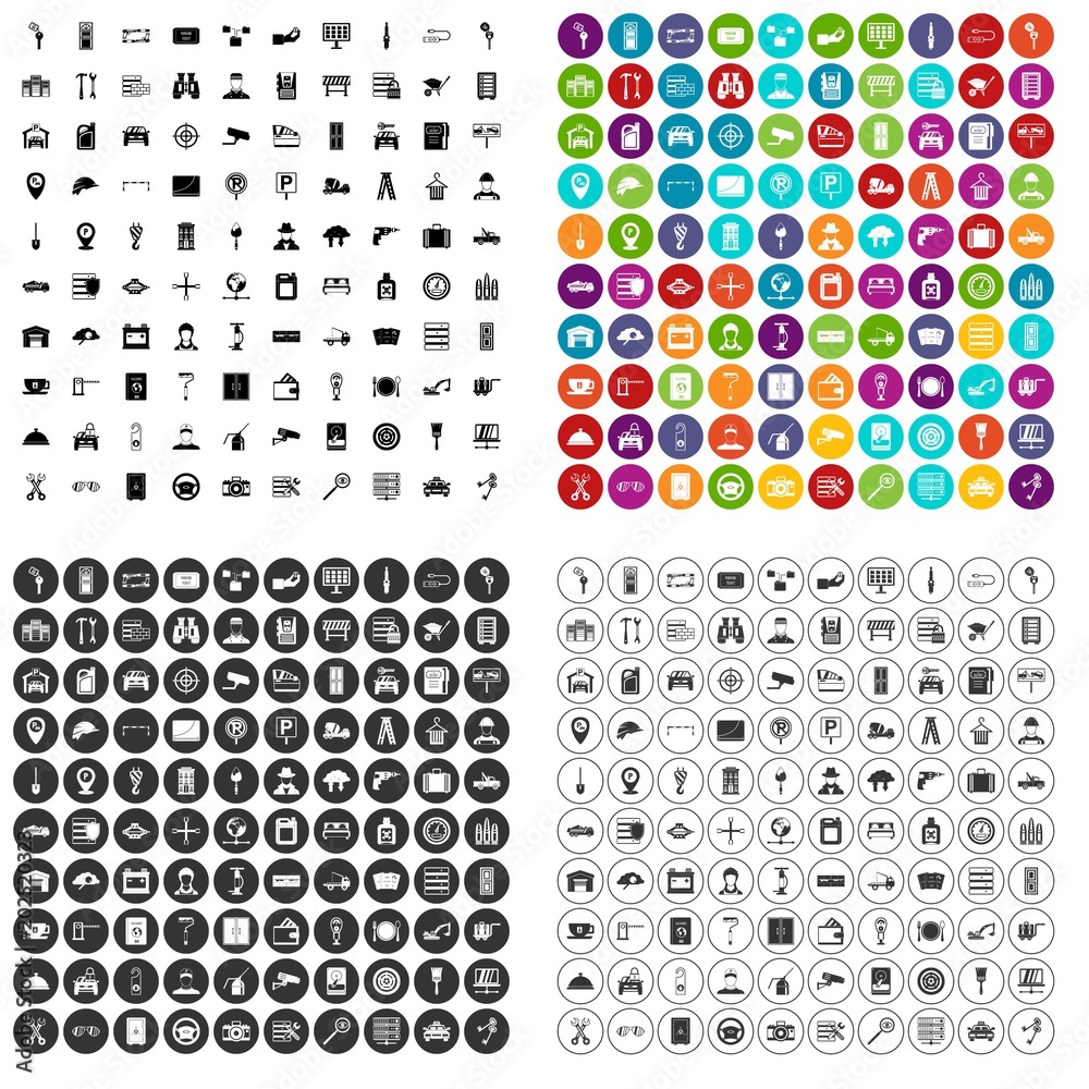 100 keys icons set vector in 4 variant for any web design isolated on white 100 keys icons set vector in 4 variant for any web design isolated on white