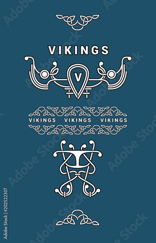 vikings vector pattern
