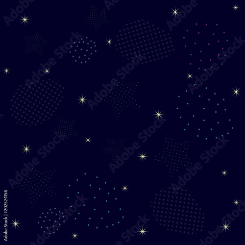 Cosmic pattern texture with star design vector illustration, style