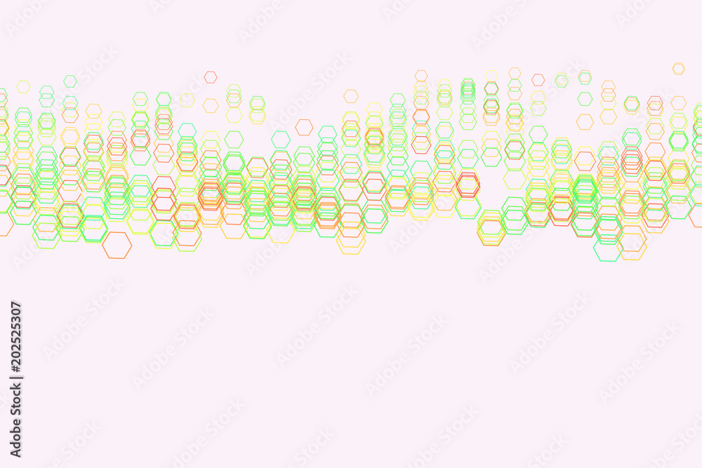 Abstract background with shape of hexagon pattern. Style, design, art & repeat.