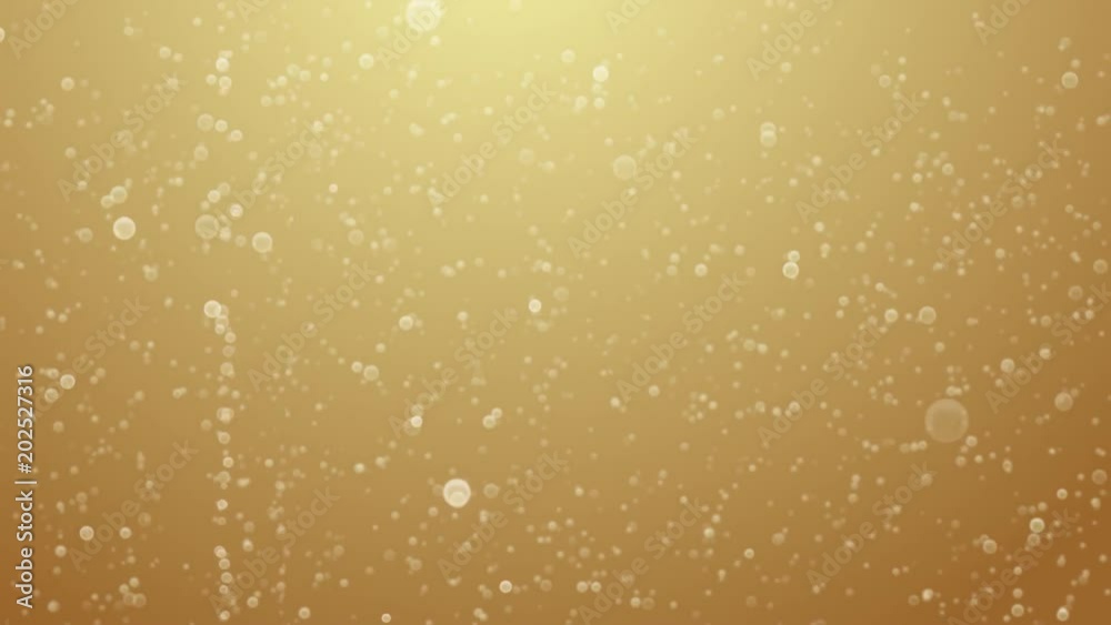 Champagne bubbles rising video background (Loop).