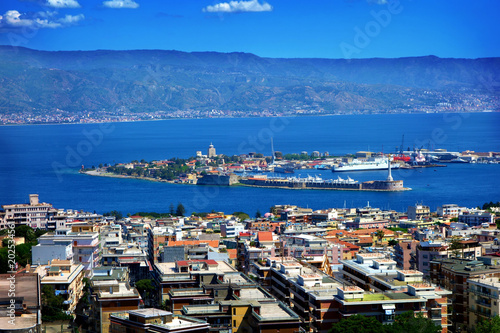 Strait between Sicily and Italy, view from Messina, Sicily