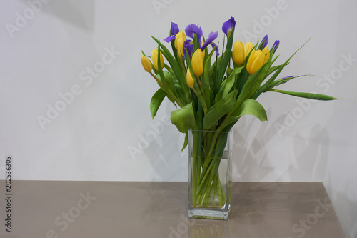 Fototapeta Naklejka Na Ścianę i Meble -  Bunch of tulips and irises