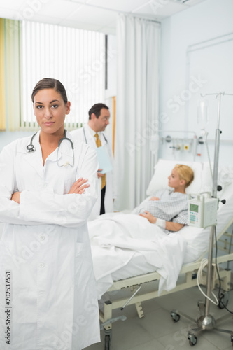 Female doctor crossing her arms