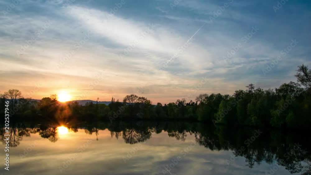 sunset lake timelapse sunset lake timelapse