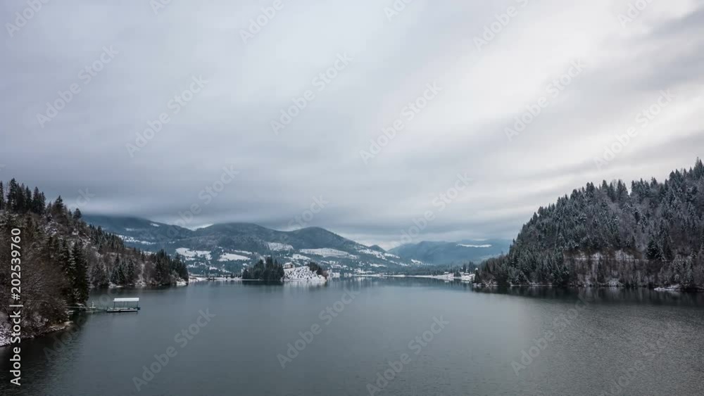 Timelapse of clouds and a lake Timelapse of clouds and a lake