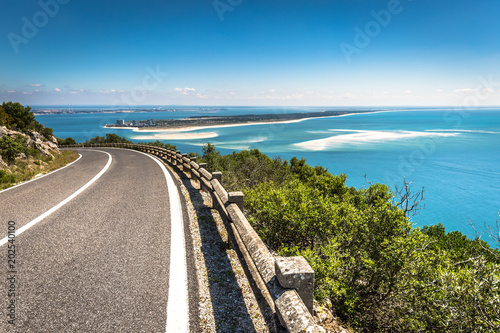 Beautiful landscape view of the National Park Arrabida in Setubal,Portugal. photo