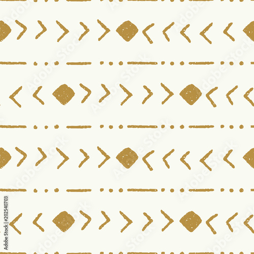 vector tribal stripe gold and cream seamless repeat pattern background