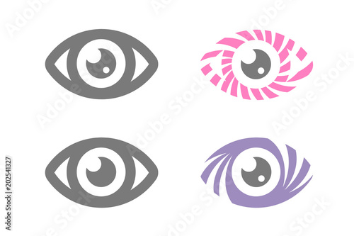 Eye icon - eye symbol. flat eye sign vector