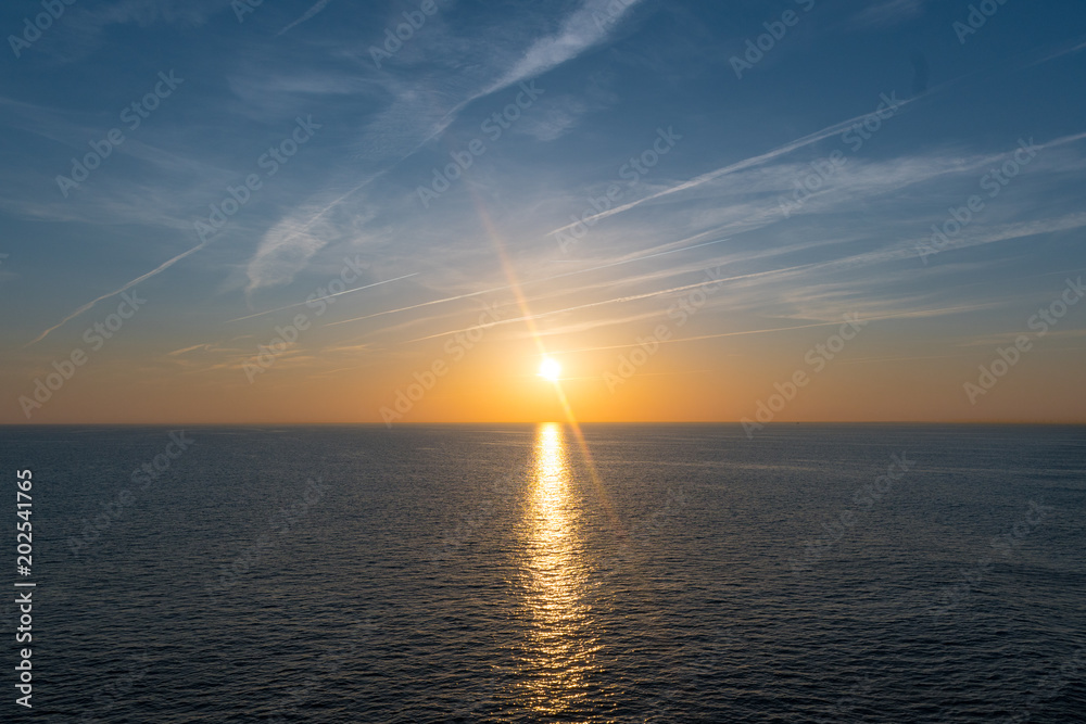 Sunset in the baltic sea