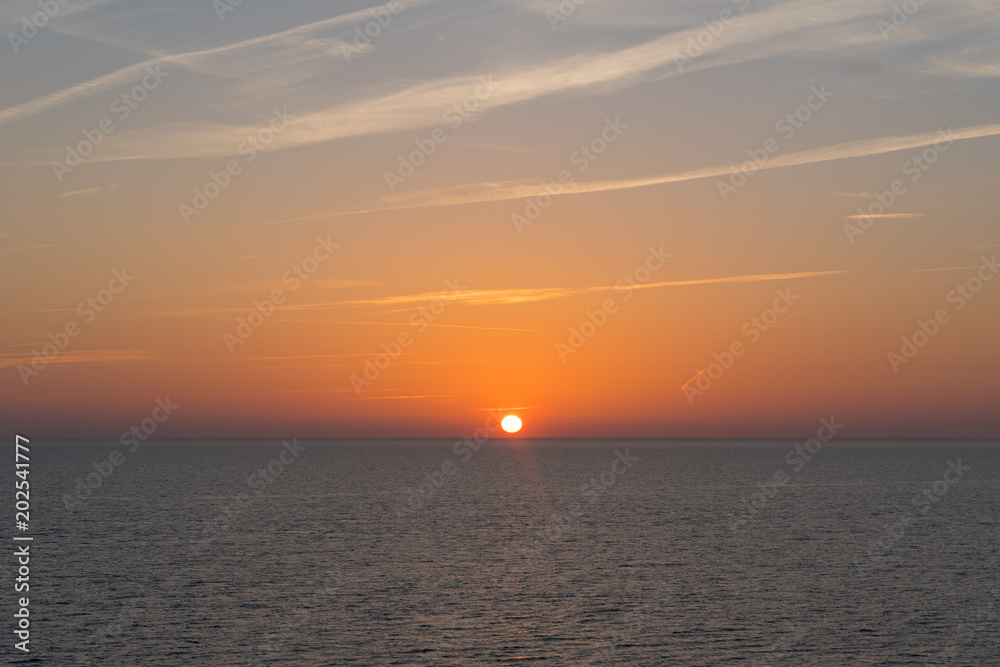 Sunset in the baltic sea