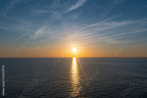 Sunset in the baltic sea