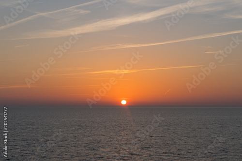 Sunset in the baltic sea