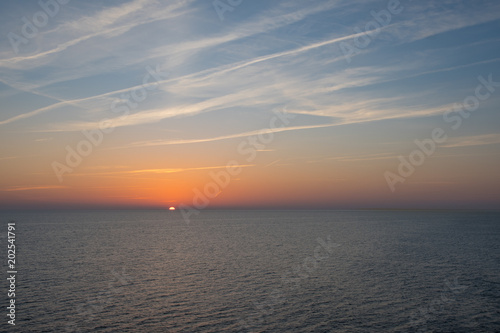 Sunset in the baltic sea