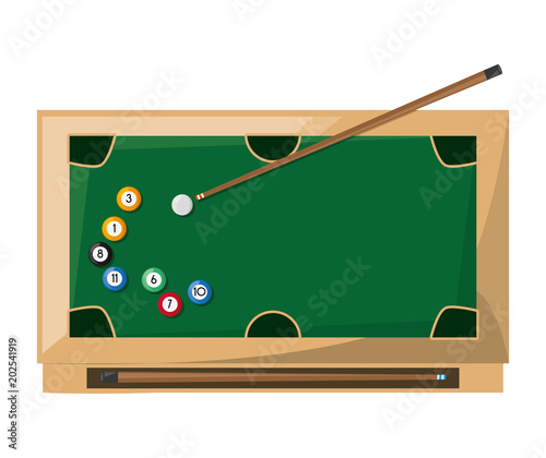 pool billiard hobby play game, vector illustration