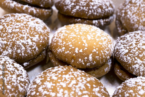 Home-made natural baked cookies without chemical additives and preservatives are an excellent dessert for tea and coffee