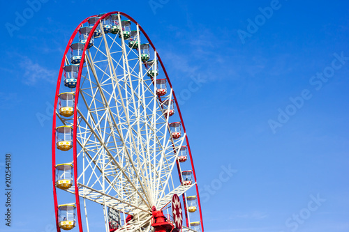 ferris wheel, amusement park, sky