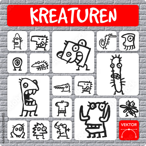 Doodle-Set Kreaturen