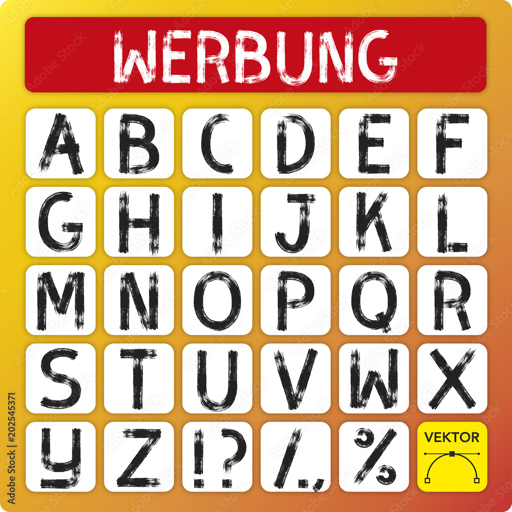 Alphabet - Font für  Werbeplakate