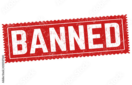 Banned grunge rubber stamp