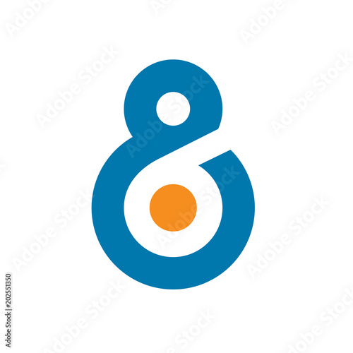 Number 86 or 68 Logo, Vector Illustration photo