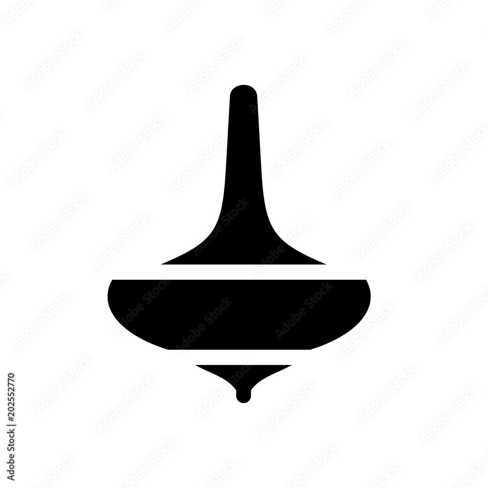 A Top, Traditional Toys, Vector Illustration A Top, Traditional Toys, Vector Illustration