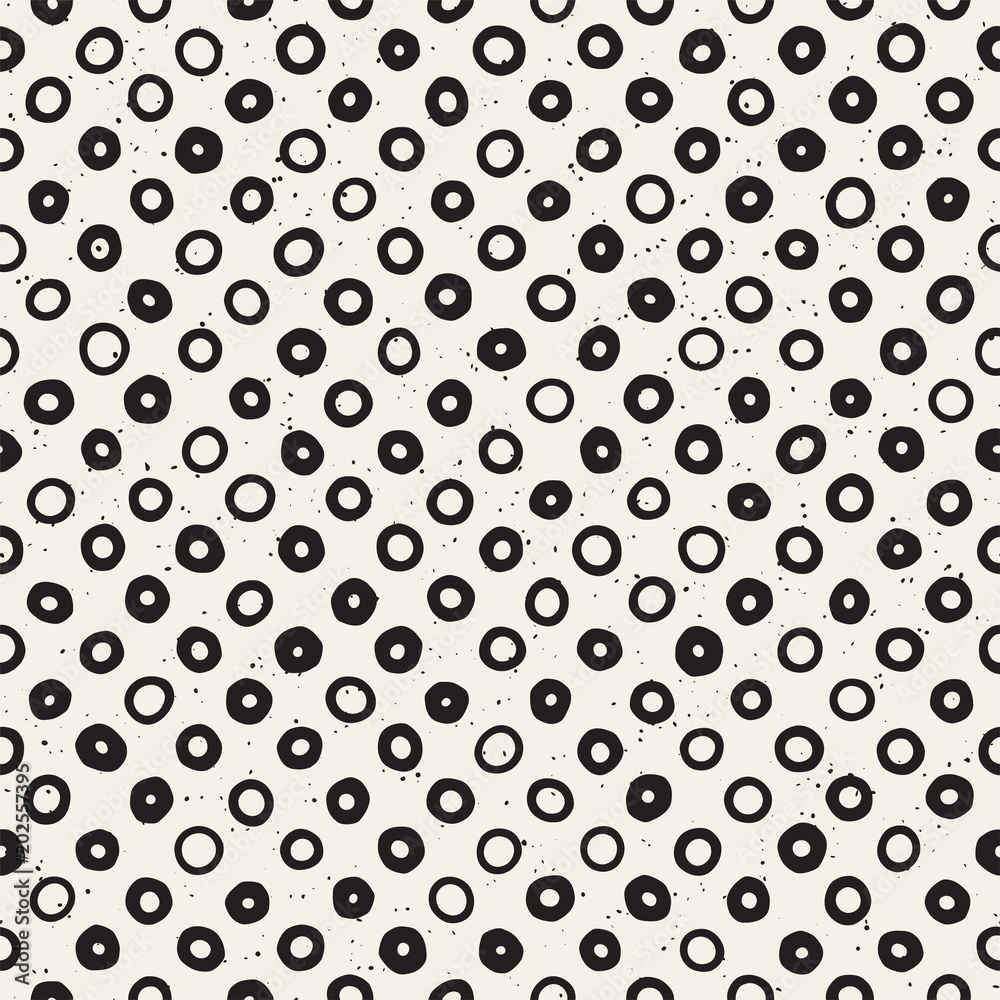 Hand drawn black and white ink abstract seamless pattern. Vector stylish grunge texture. Monochrome geometric scattered shapes Hand drawn black and white ink abstract seamless pattern. Vector stylish grunge texture. Monochrome geometric scattered shapes