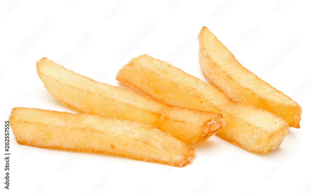 French Fried Potatoes isolated on white background French Fried Potatoes isolated on white background