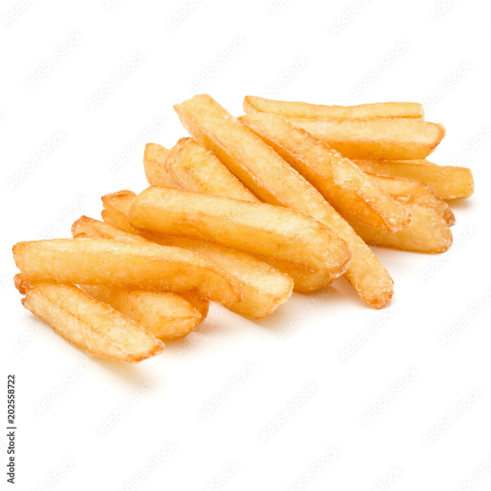 French Fried Potatoes isolated on white background French Fried Potatoes isolated on white background