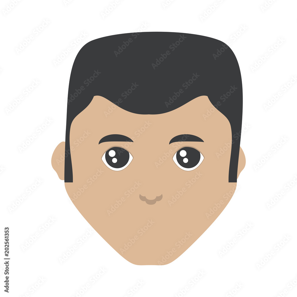 cartoon man face icon over white background, colorful design. vector illustration cartoon man face icon over white background, colorful design. vector illustration