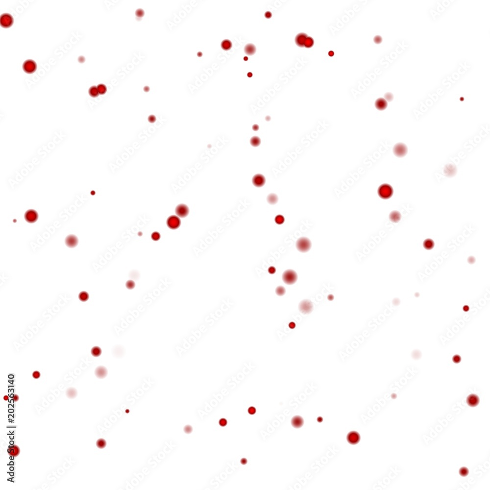 Falling red dots with white background