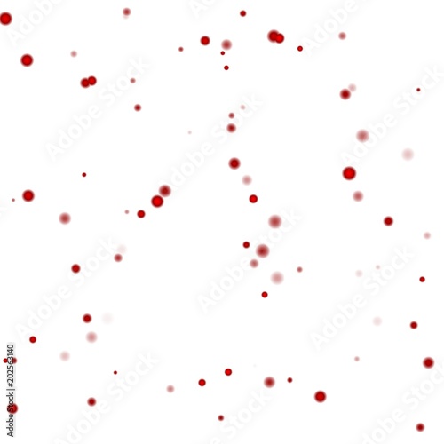 Falling red dots with white background