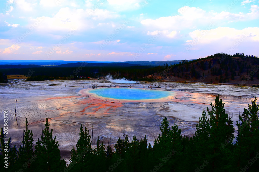 Grand Prismatic Hot Spring, Yellowstone National Park, Beautiful Landscape, Inspirational Views, Scenery, Hot Spring, Nature