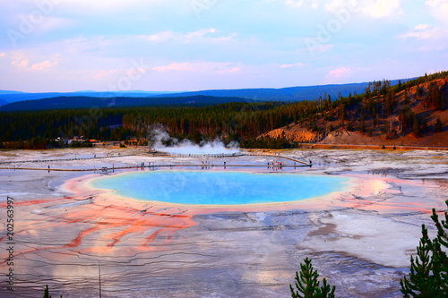 Grand Prismatic Hot Spring  Yellowstone National Park  Beautiful Landscape  Inspirational Views  Scenery  Hot Spring  Nature