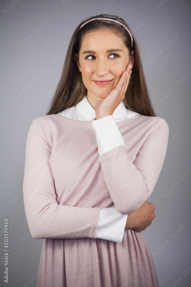 Portrait of day dreaming pretty model posing Portrait of day dreaming pretty model posing