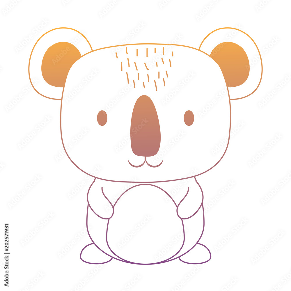 Fototapeta premium cute koala icon over white background, cute animals concept concept, colorful design. vector illustration