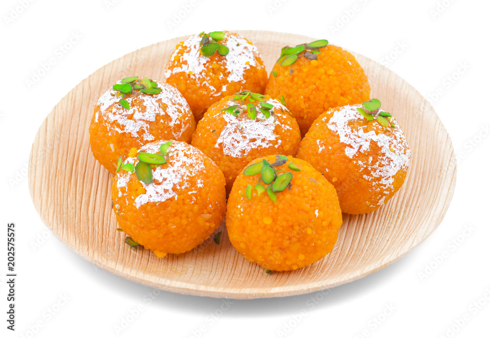 Φωτογραφία Indian Sweet Motichoor laddoo Also Know as Bundi Laddu or Motichur Laddoo Are Ma