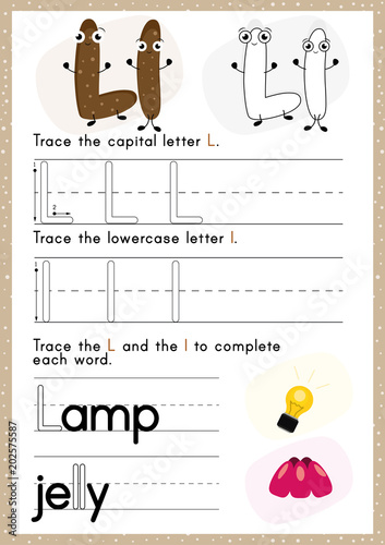 Alphabet Tracing Worksheet: Writing A-Z.Exercises for kids. A4 paper ready to print.