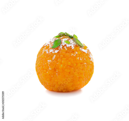 Indian Sweet Motichoor laddoo Also Know as Bundi Laddu or Motichur Laddoo Are Made of Very Small Gram Flour Balls or Boondis Which Are Deep Fried photo