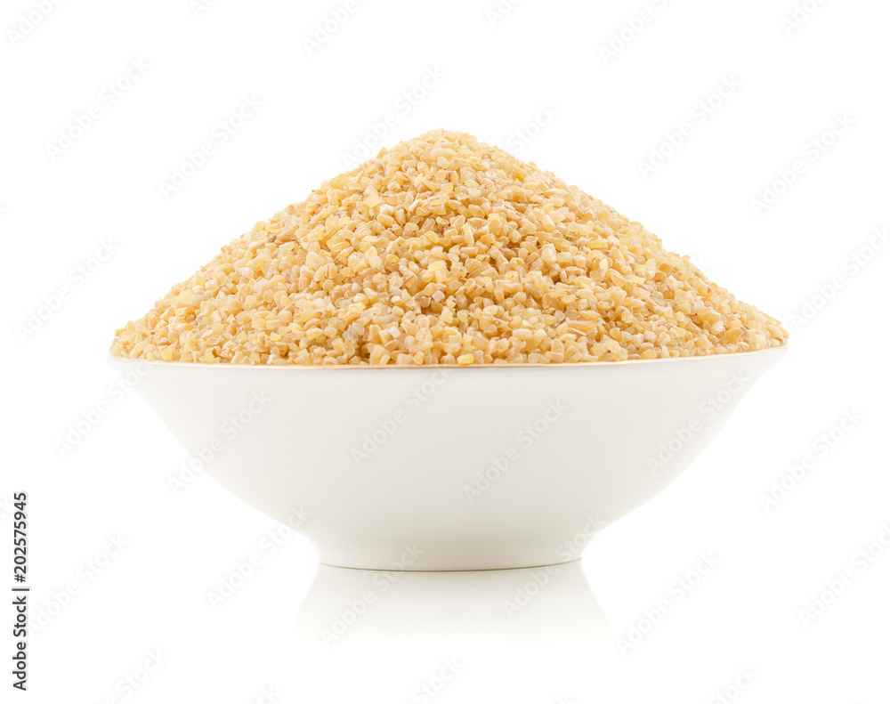 Raw Cereal Food Also Know as Bulgur, Dalia or Daliya Isolated on White Background Raw Cereal Food Also Know as Bulgur, Dalia or Daliya Isolated on White Background