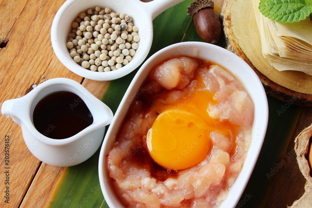 Wrap pork dumplings is delicious for cooking Wrap pork dumplings is delicious for cooking