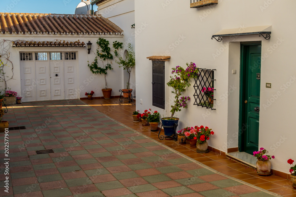 Φωτογραφία Beautiful entries, doors and windows of Frigiliana, village of Malaga