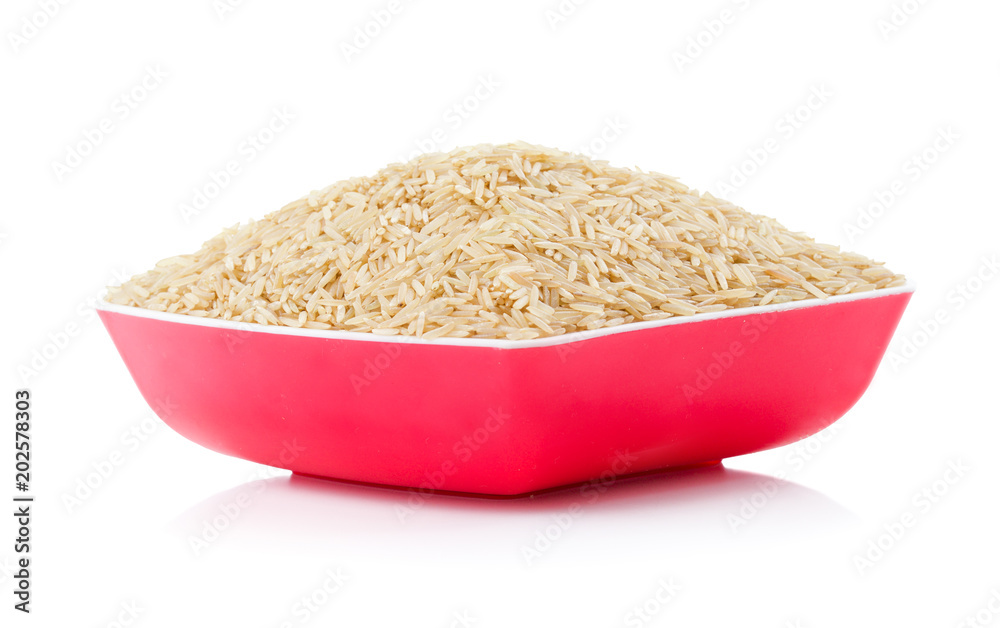Healthy Brown Rice Isolated on White Background Healthy Brown Rice Isolated on White Background
