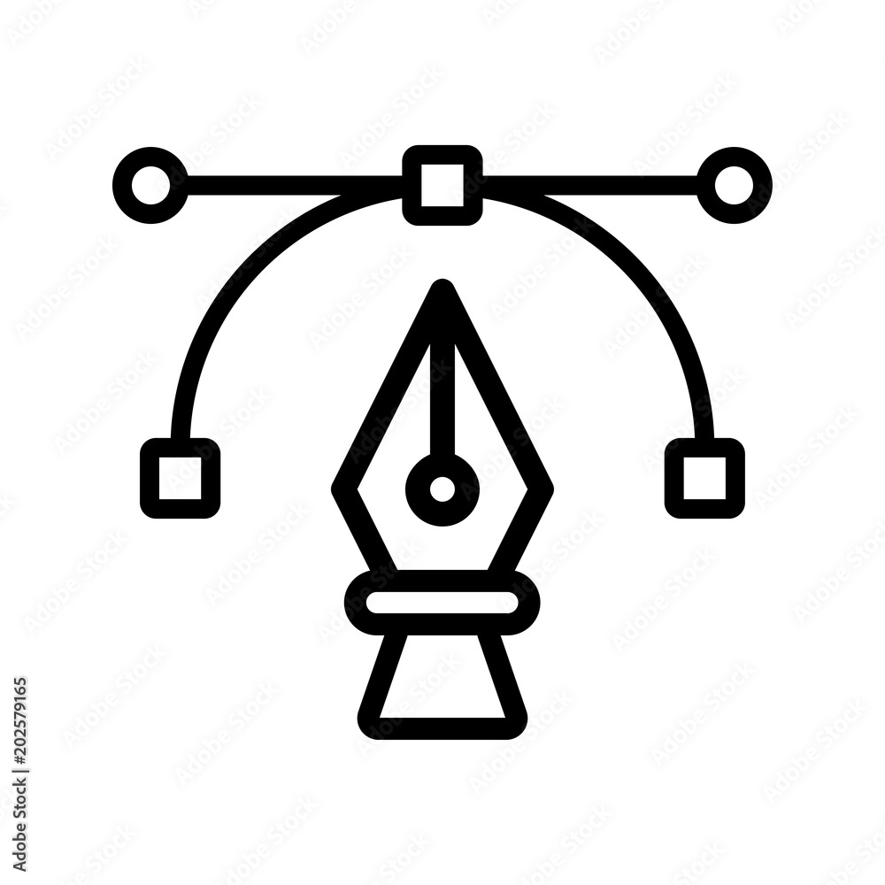 cartoon pen tool outline vector cartoon pen tool outline vector