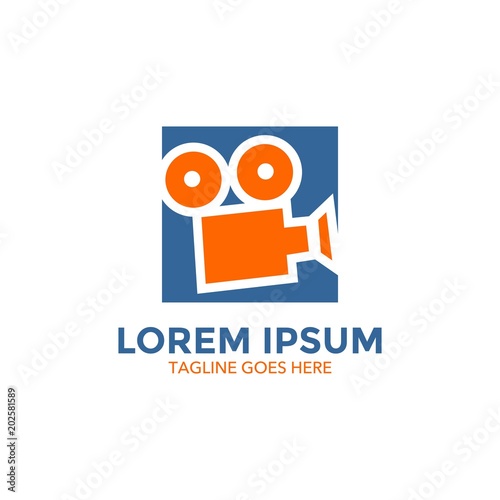 unique movie logo. icon. vector illustration