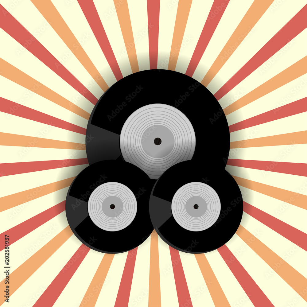 vinyl record illustration